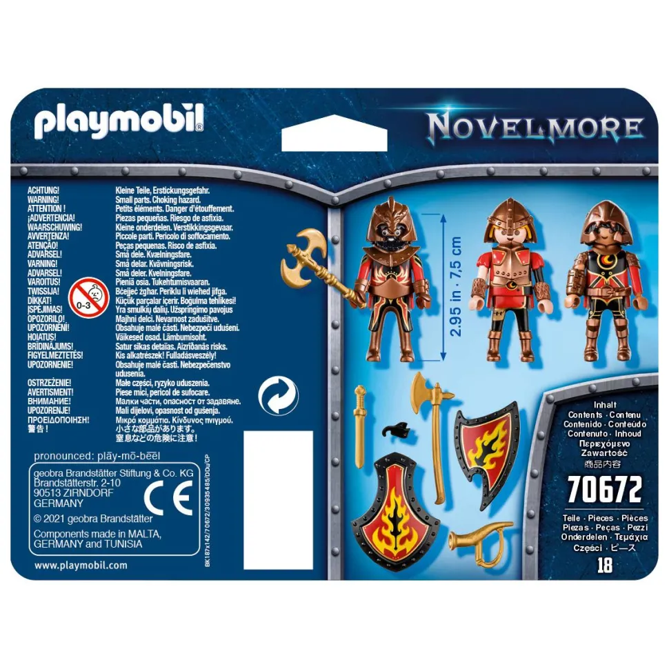 3 combattants Burnham Raiders Playmobil Novelmore 70672