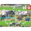 2 Puzzles 100 Pièces - Monde Des Dinos
