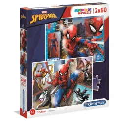 2 puzzles 60 pièces Supercolor Spider-Man
