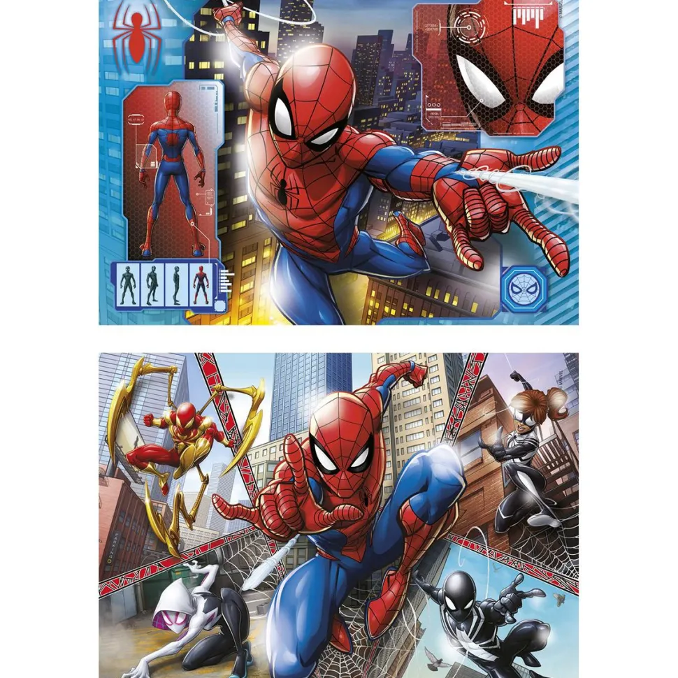 2 puzzles 60 pièces Supercolor Spider-Man