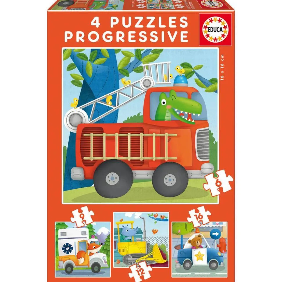 4 Puzzles Progressifs Patrouille De Sauvetage 6/9/12/16 Pièces