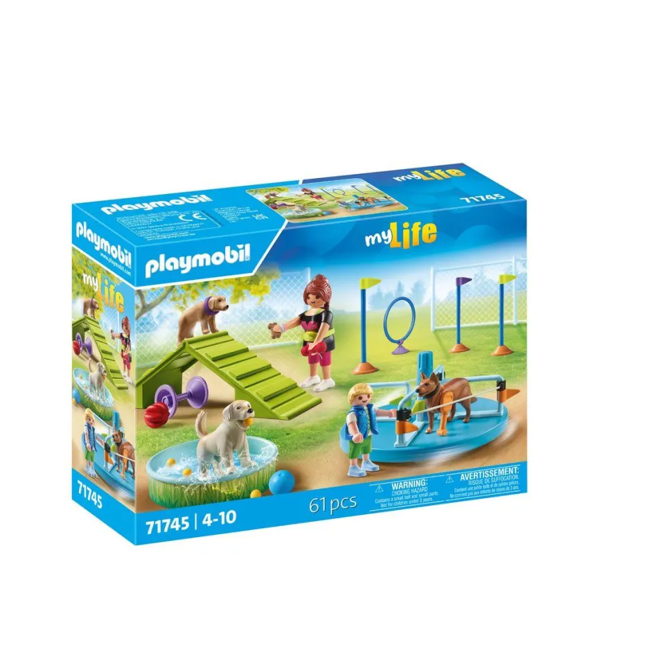 Aire de jeux pour chiens et personnages Playmobil My Life 71745