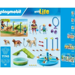 Aire de jeux pour chiens et personnages Playmobil My Life 71745