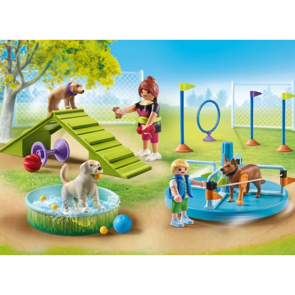 Aire de jeux pour chiens et personnages Playmobil My Life 71745