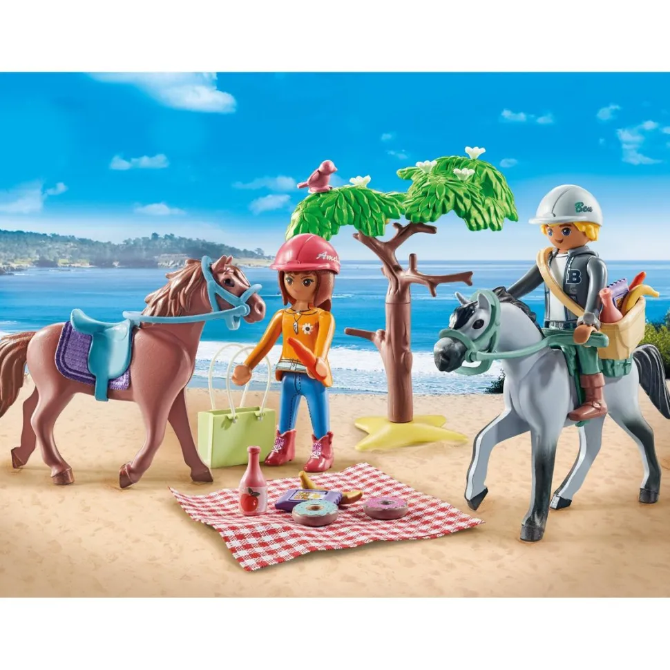 Amélia et Ben avec chevaux - Playmobil Horses of Waterfall 71470