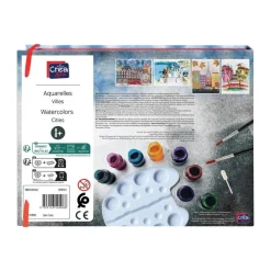 Aquarelle jolies villes