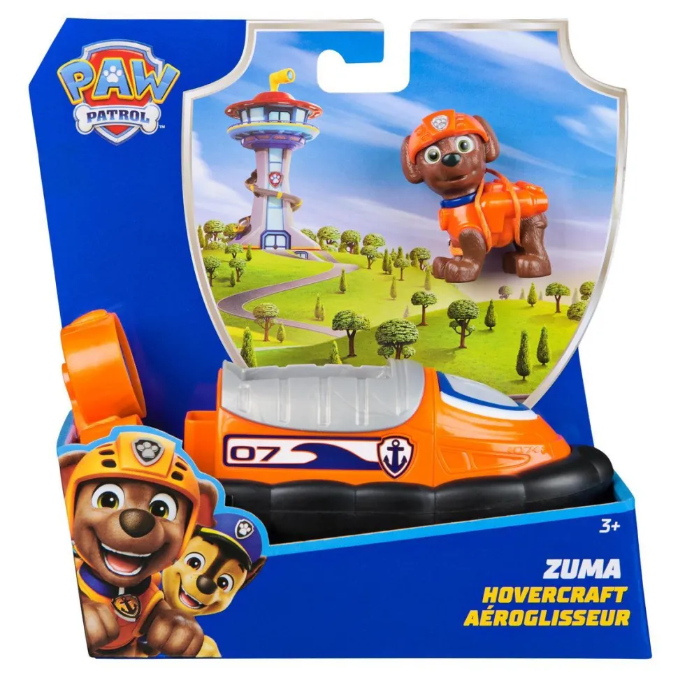 Aéroglisseur Zuma - Véhicule 15 cm et figurine La Pat Patrouille