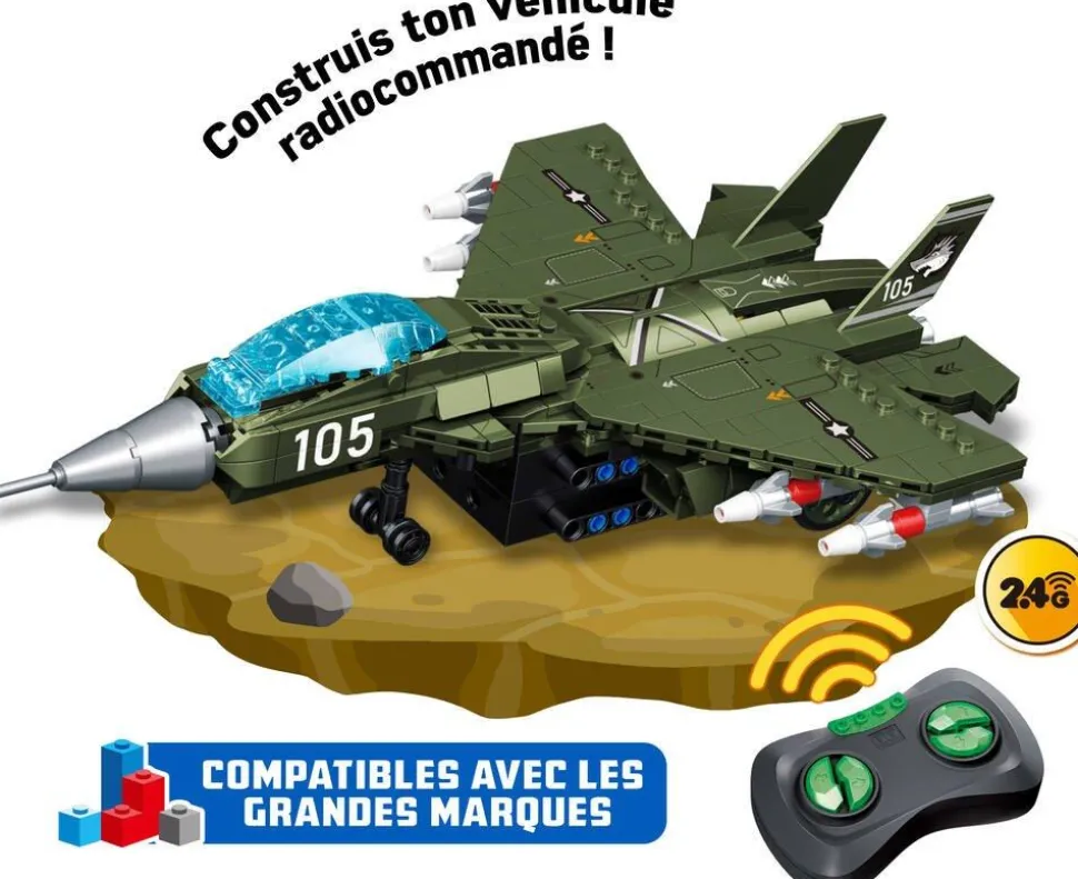 Avion de chasse à construire radiocommandé
