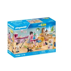 Bar à chats avec 6 chats et personnages Playmobil My Life 71744