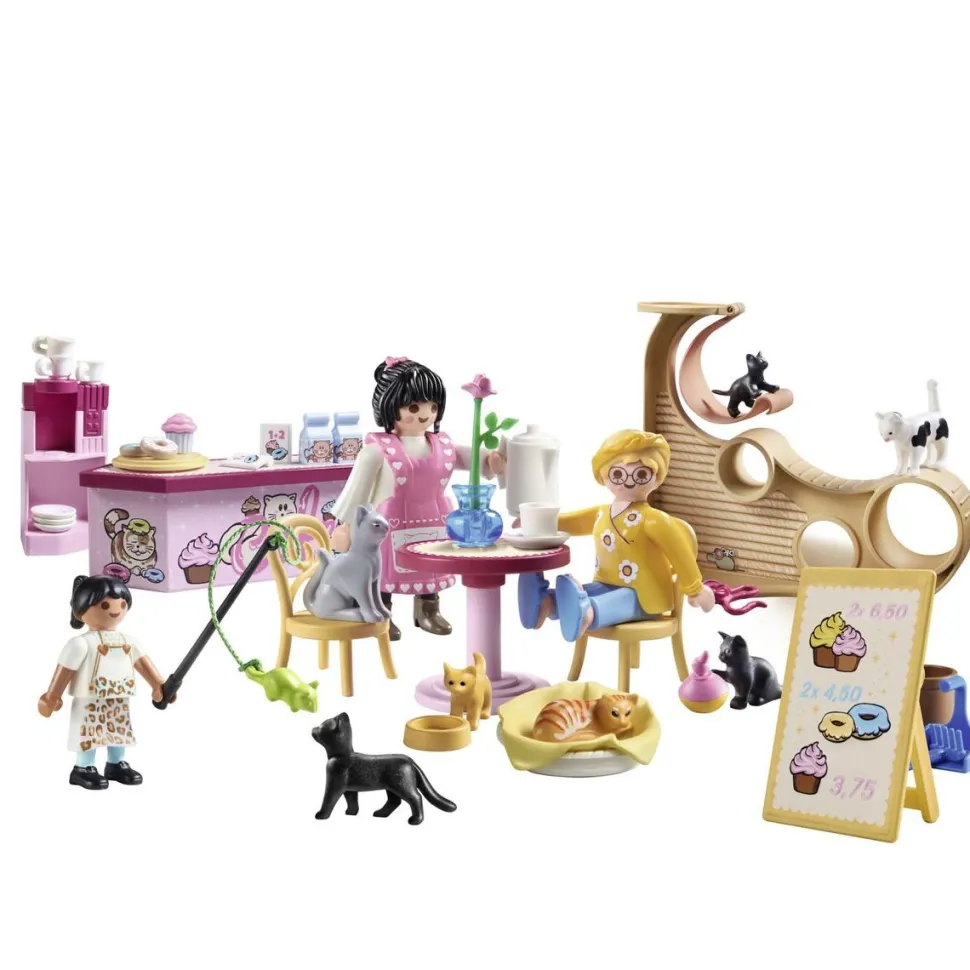 Bar à chats avec 6 chats et personnages Playmobil My Life 71744