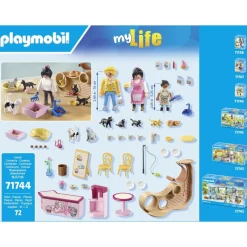 Bar à chats avec 6 chats et personnages Playmobil My Life 71744