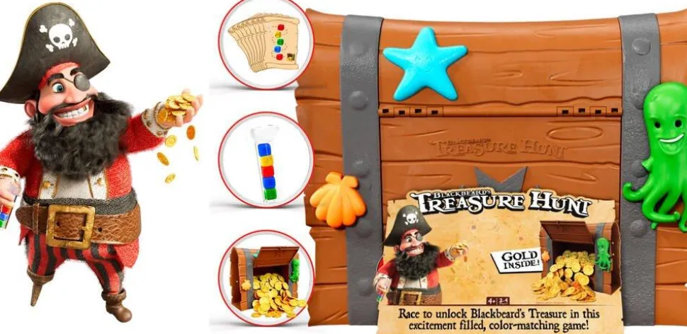 Barbe noire chasse aux trésors pirate