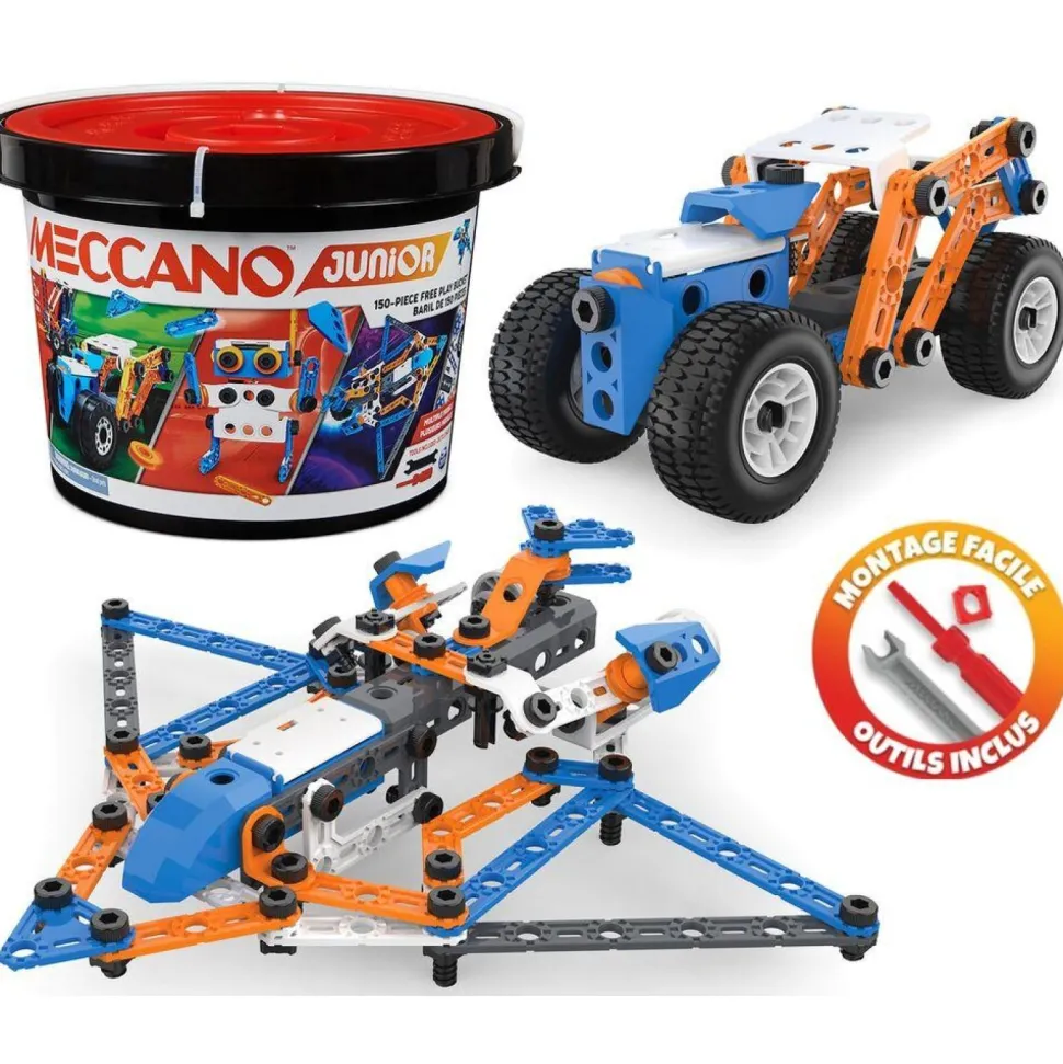 Baril Meccano junior 150 pièces