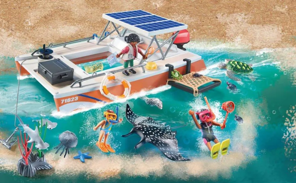 Bateau surveillance des récifs Playmobil Wiltopia 71623