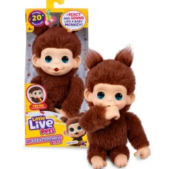 Bébé singe marron intéractif - Little live Pets