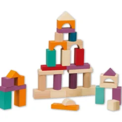 Bloc de construction 50 pièces en bois