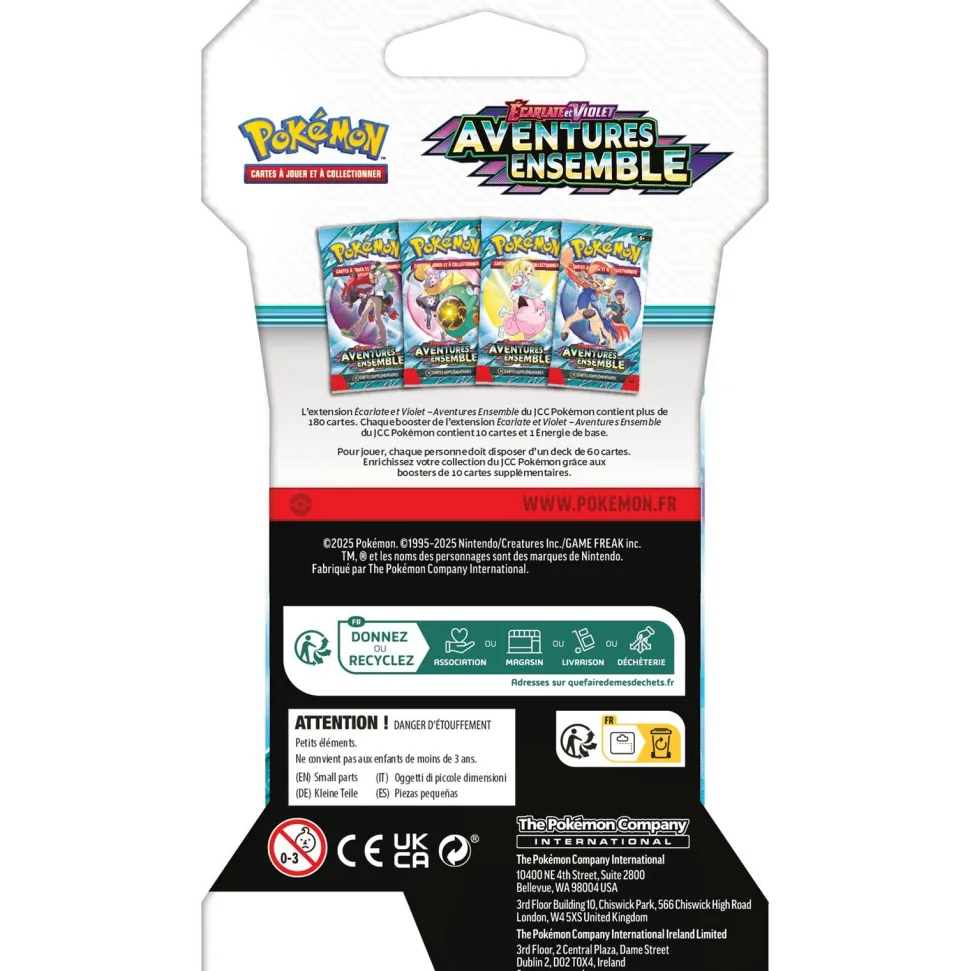 Booster Pokémon Ecarlate et Violet Aventures ensemble