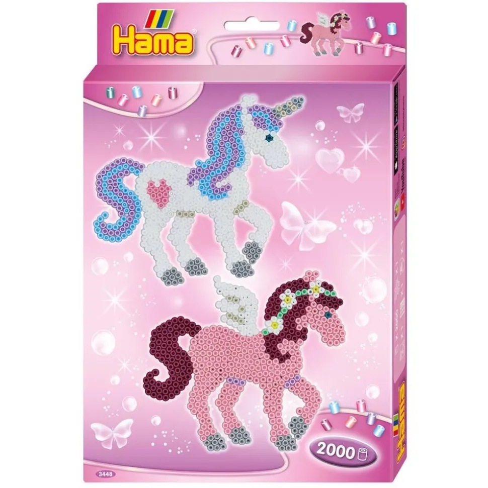 Boîte Midi Hama - 2000 Perles Modèle Chevaux Fantastiques