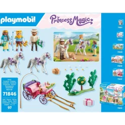 Calèche avec couple princier et cocher Playmobil Princess Magic 71846