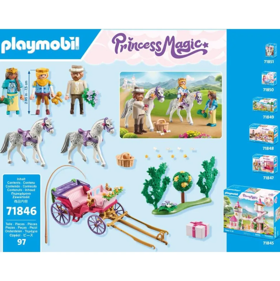 Calèche avec couple princier et cocher Playmobil Princess Magic 71846