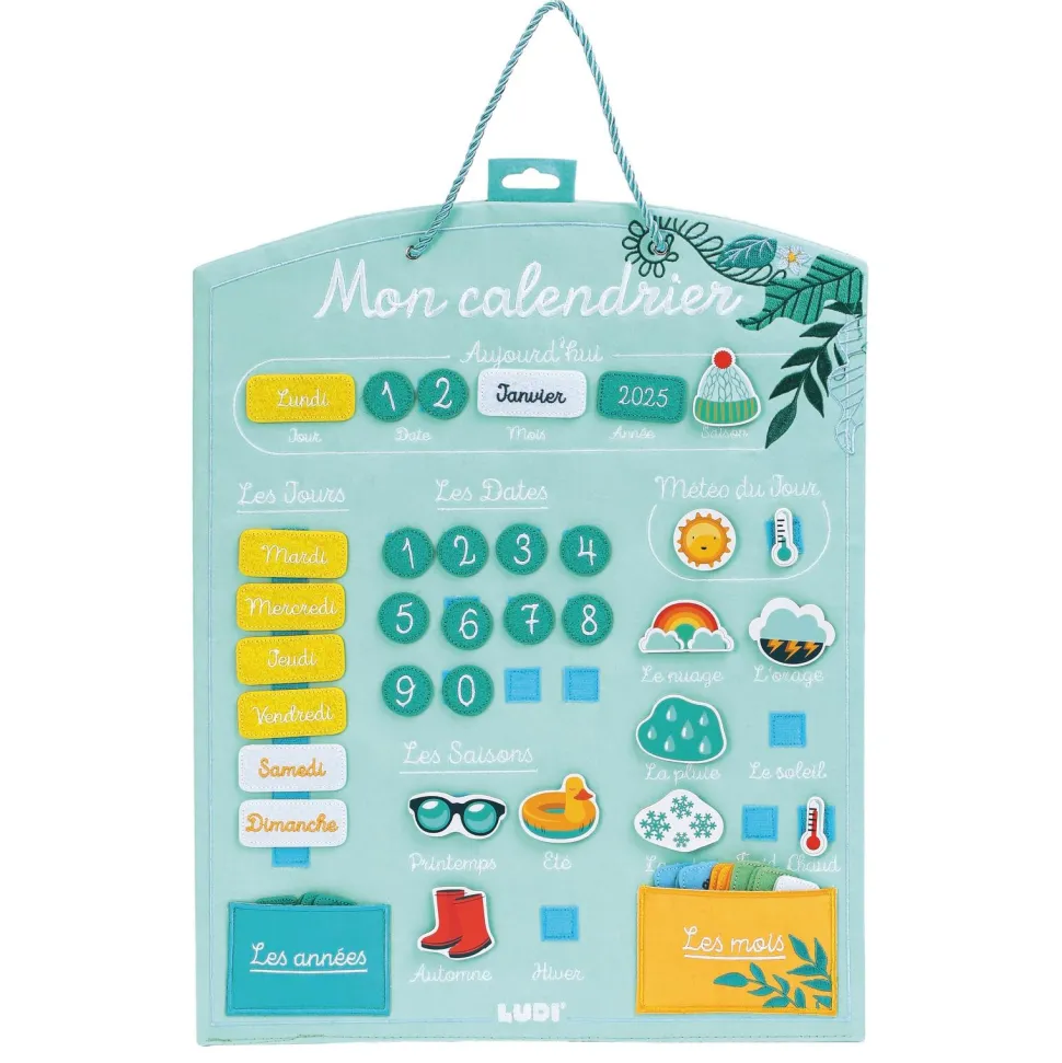 Calendrier mural turquoise