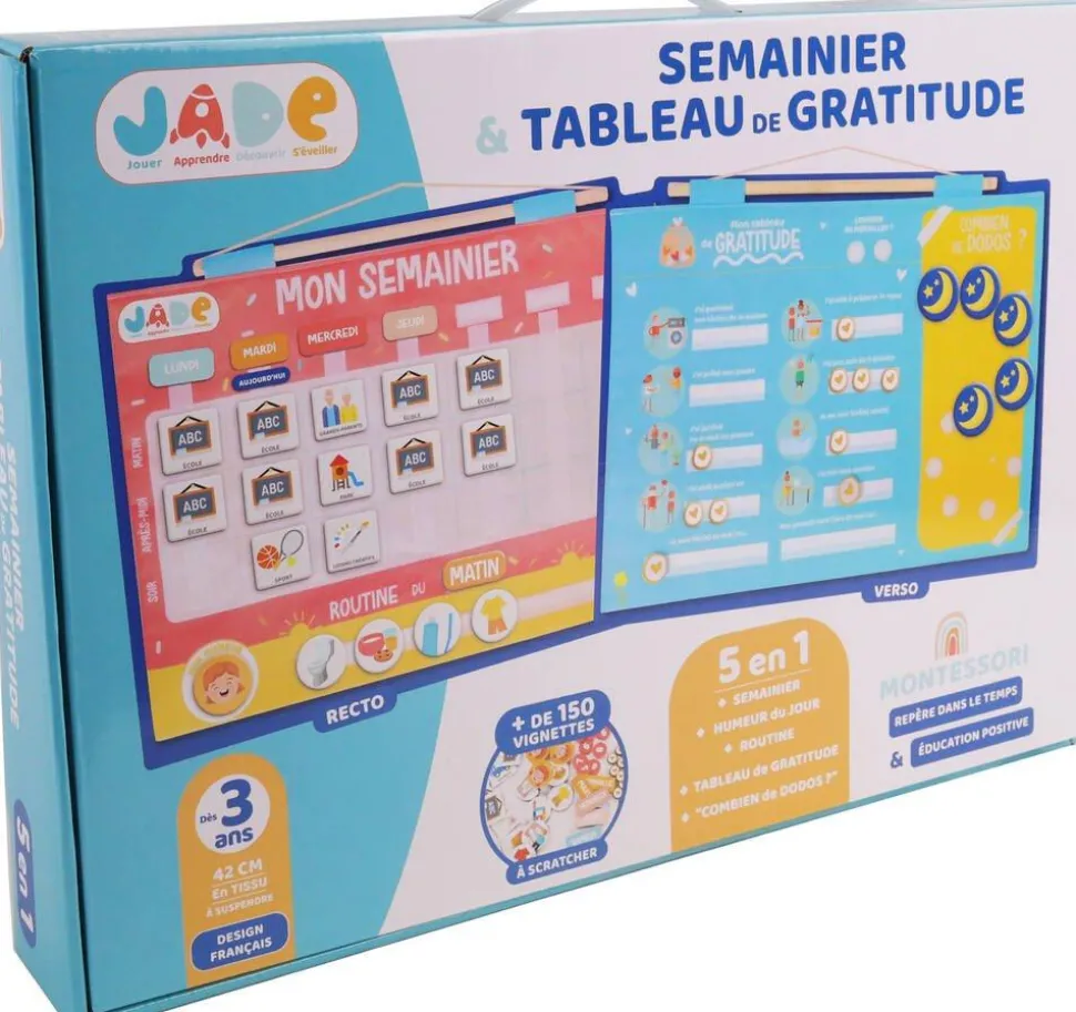 Calendrier Semainier Montessori Grattitu