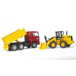 Camion benne Man et chargeur