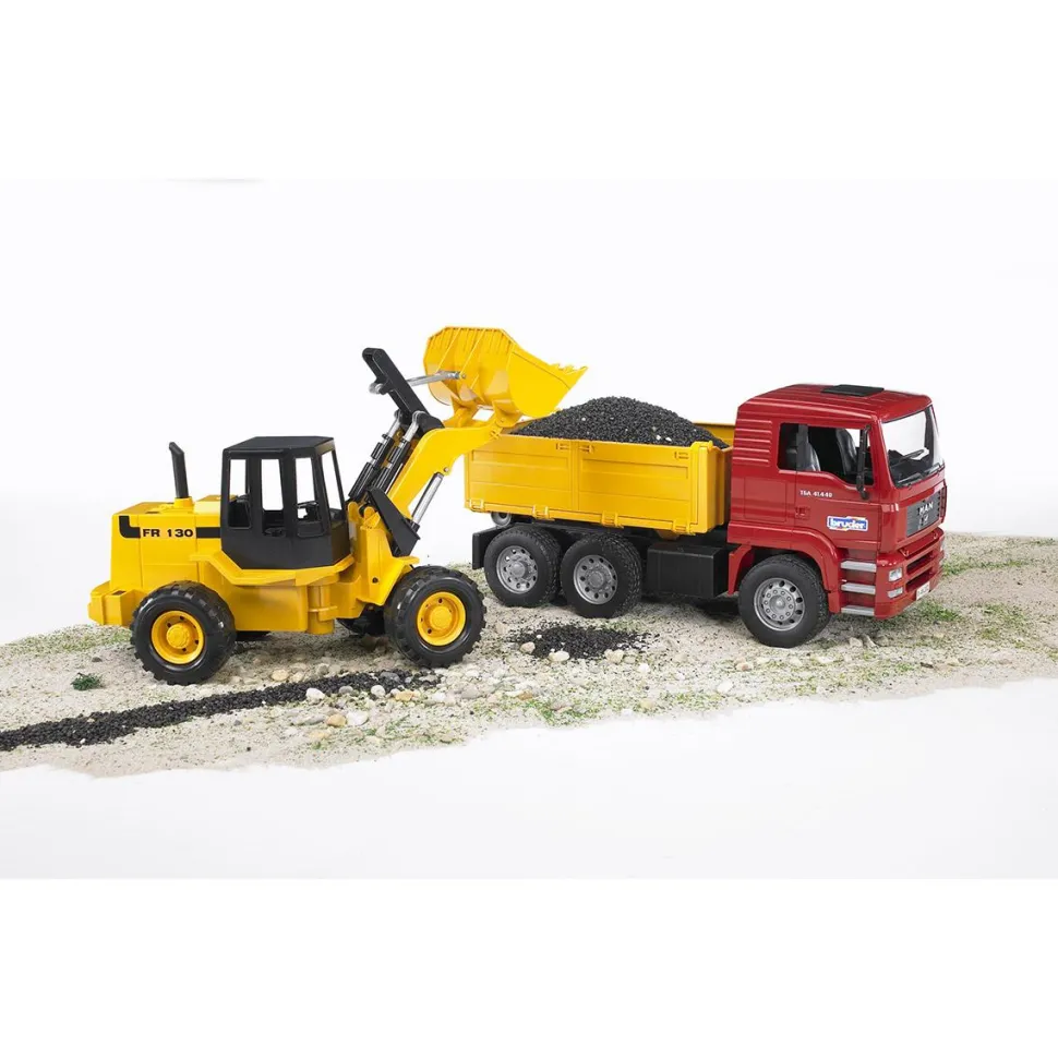 Camion benne Man et chargeur
