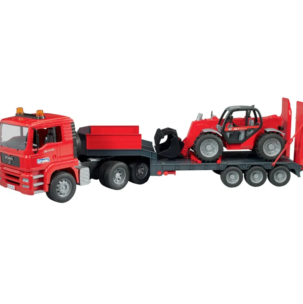 Camion de transport Man Tga avec engin Manitou MLT 633