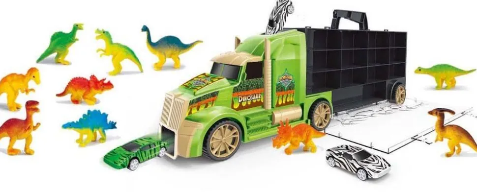 Camion transporteur dinosaures