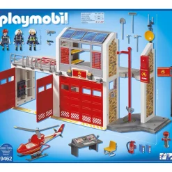 Caserne pompier et hélicoptère Playmobil City Action 9462