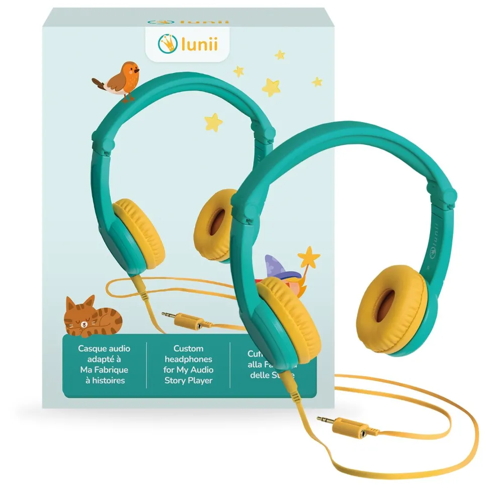 Casque audio pour conteuse LUNII color block vert