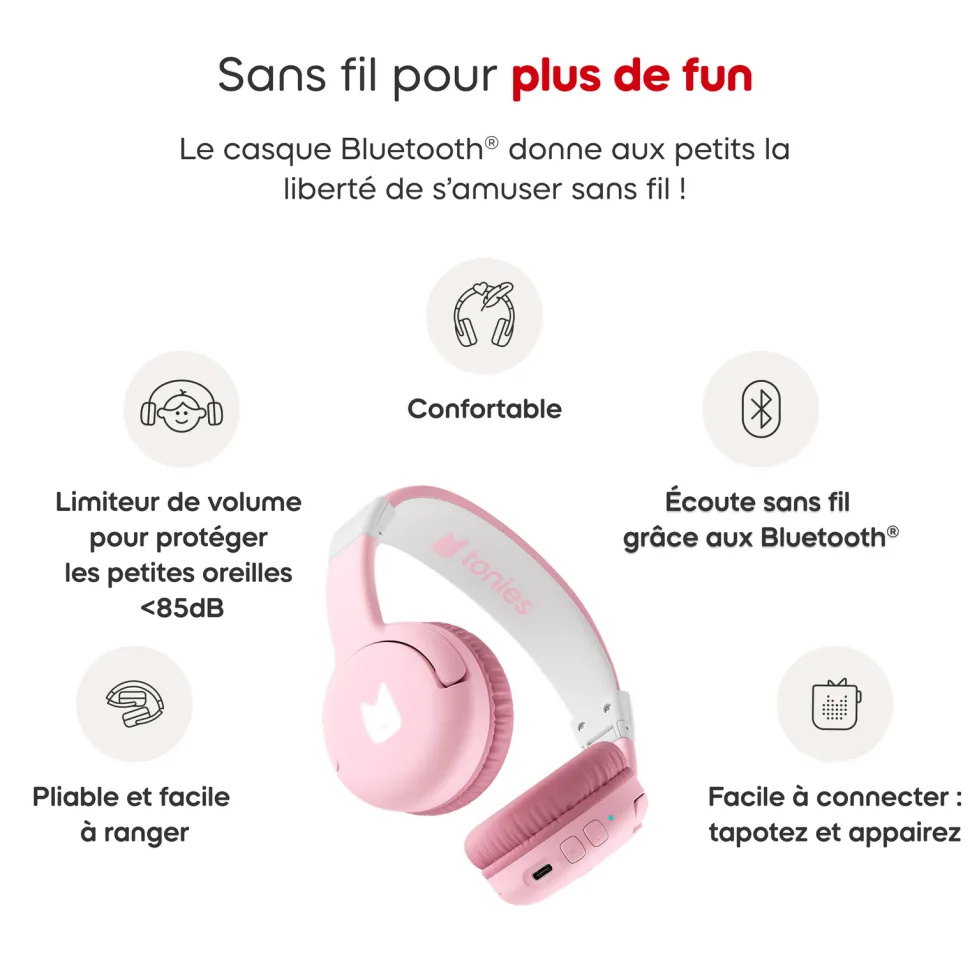 Casque Tonies Bluetooth Rose fleur