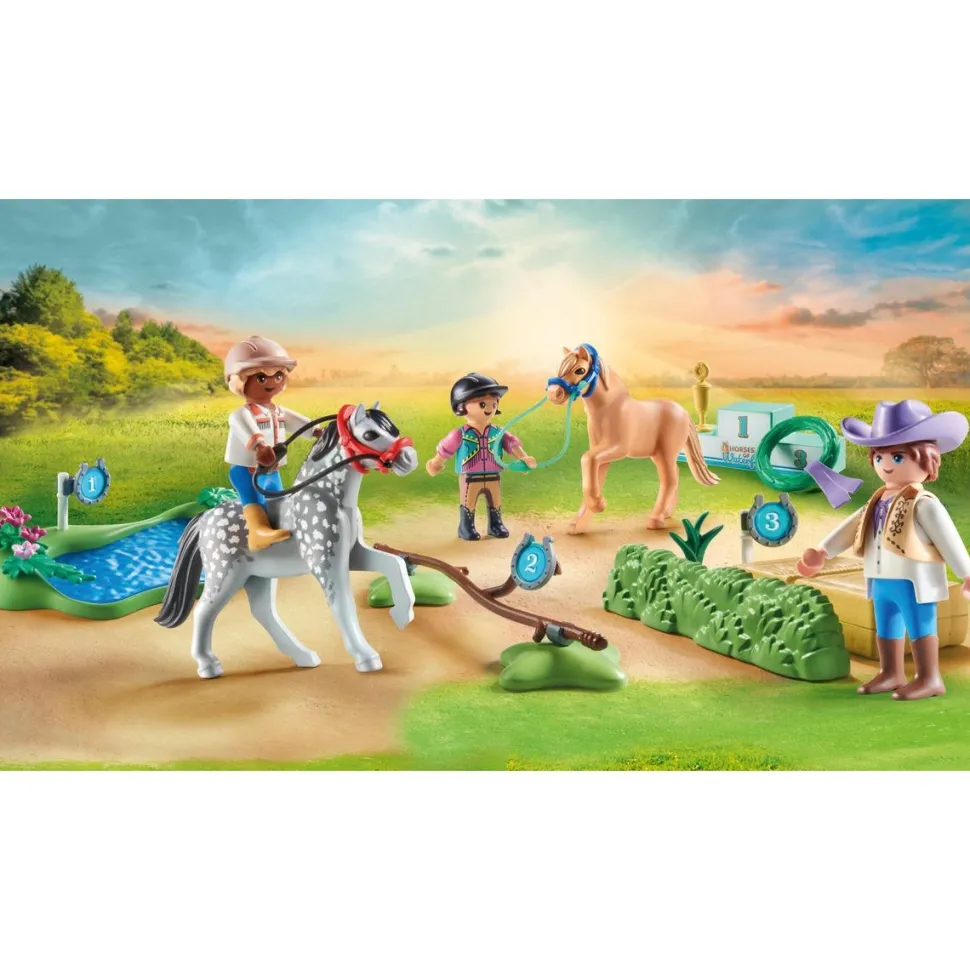 Cavaliers poneys et saut d'obstacles Playmobil Horses of Waterfall 71495