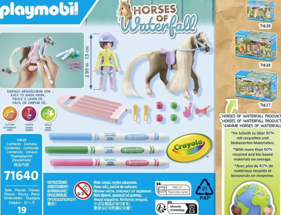 Cavalière avec crinière à colorier - Playmobil Horses of the Waterfall 71640