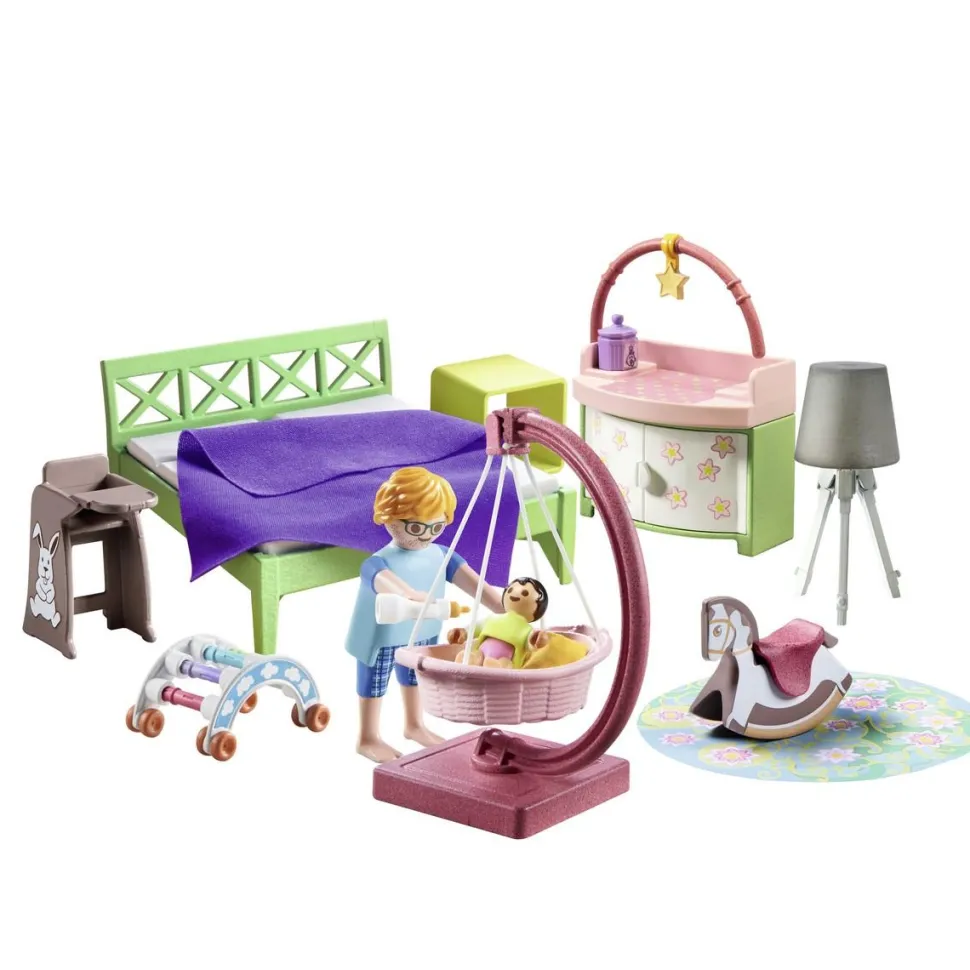 Chambre de parents avec berceau suspendu Playmobil My life 71609