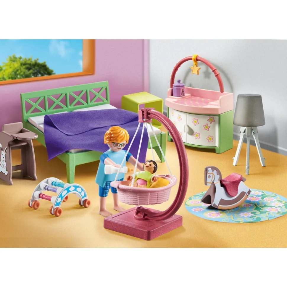 Chambre de parents avec berceau suspendu Playmobil My life 71609