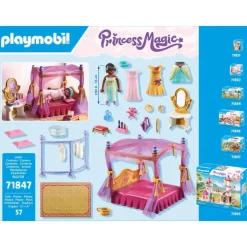 Chambre de princesses avec lit baldaquin Playmobil Princess Magic 71847
