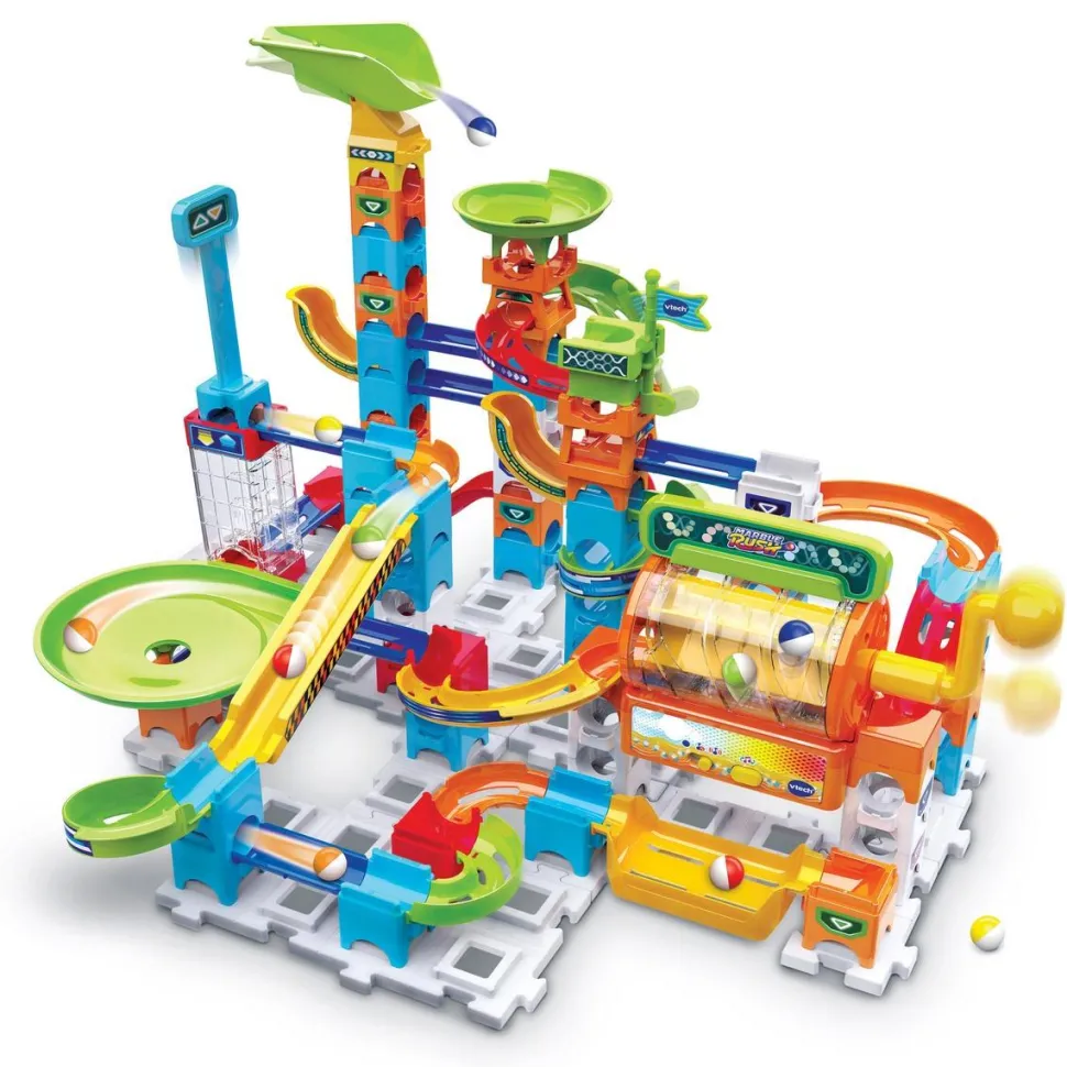 Circuit à billes Super Action Marble Rush - set électronique L200E