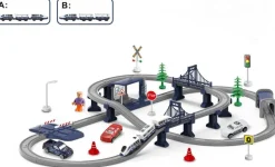 Circuit De Train Avec Lumières Et Sons - 104 Pièces