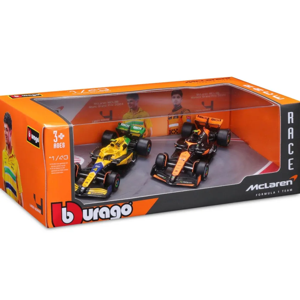 Coffret 1/43 2 voitures de course F1 Mac Laren 2024