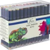 Coffret 48 marqueurs doubles pointes