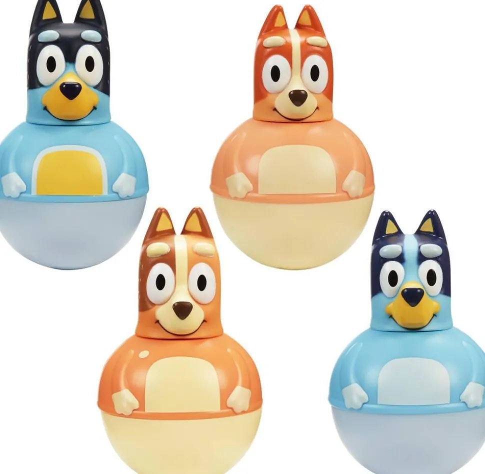 Coffret 4 Personnages culbuto Bluey