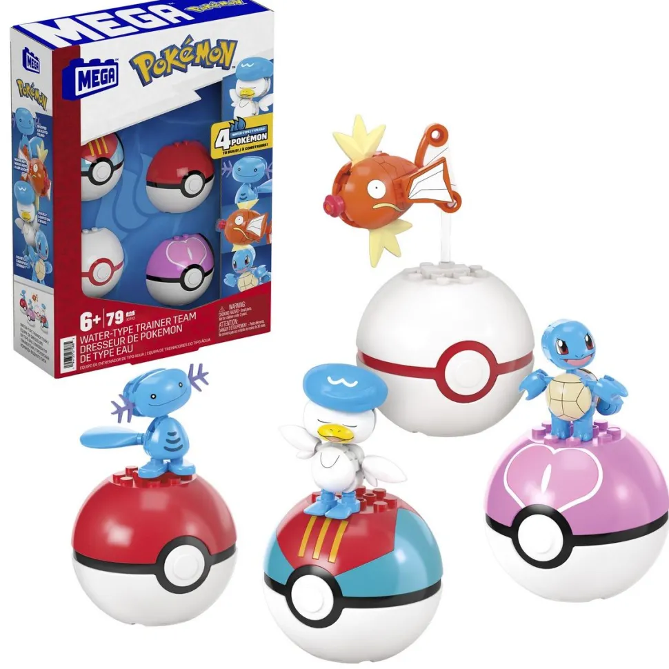 Coffret 4 Pokémon Eau construire - MEGA