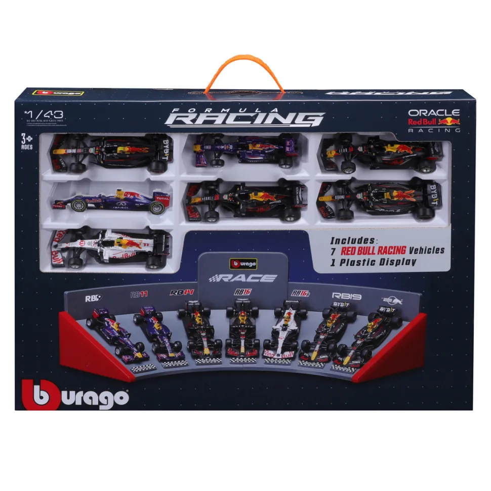 Coffret 7 véhicules Formule 1 Red Bull 1:43