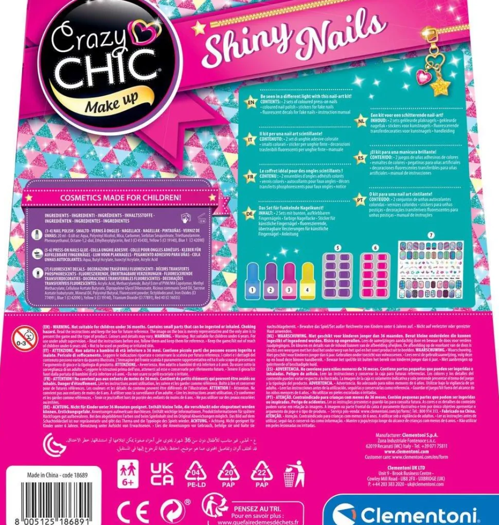 Coffret Crazy chic ongles phosphoresents Shiny nails