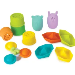 Coffret de bain 11 jouets silicone