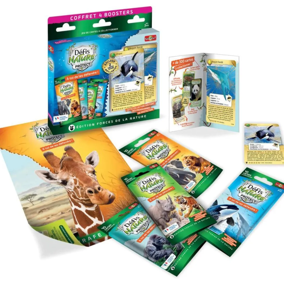 Coffret Défis nature Protect 4 boosters Orque et requins