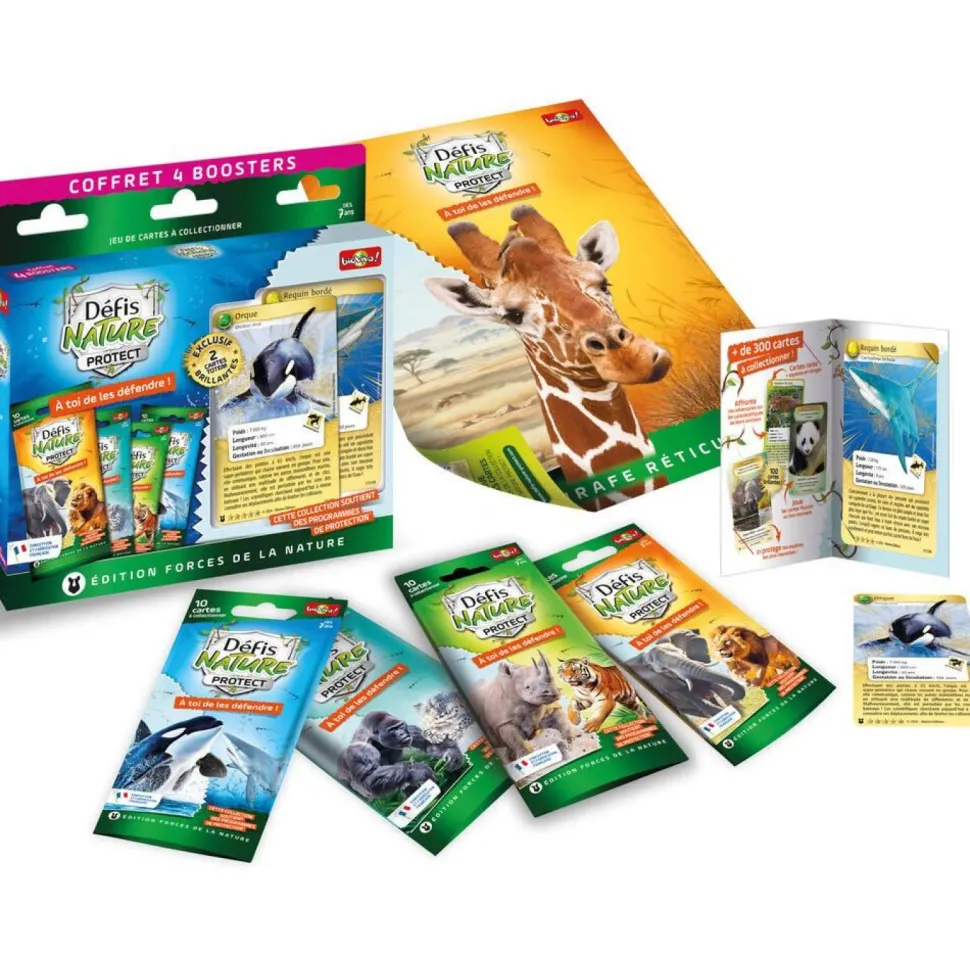 Coffret Défis nature Protect 4 boosters Orque et requins