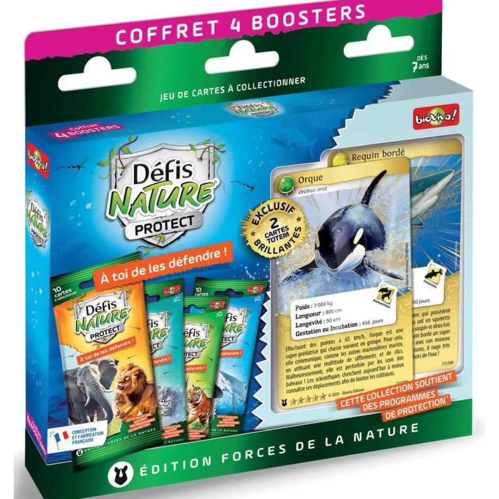 Coffret Défis nature Protect 4 boosters Orque et requins